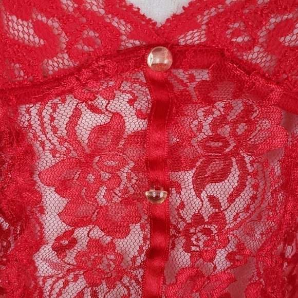 INTIMATO Amore Red Babydoll Teddy Set Satin Lace - Picture 5 of 16